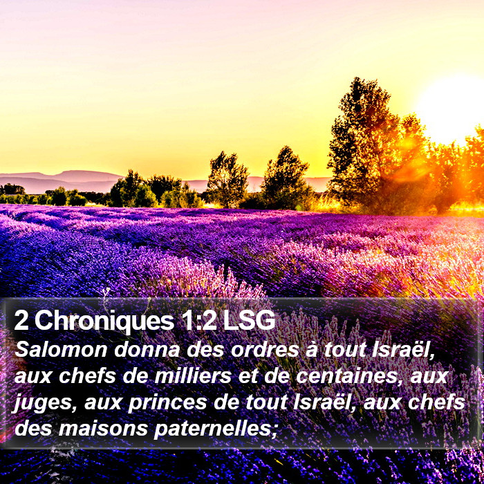 2 Chroniques 1:2 LSG Bible Study