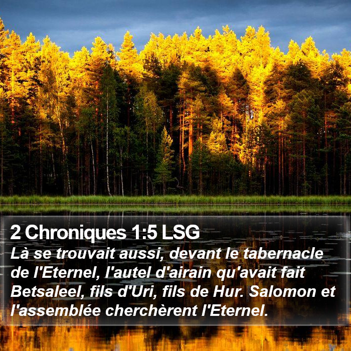 2 Chroniques 1:5 LSG Bible Study