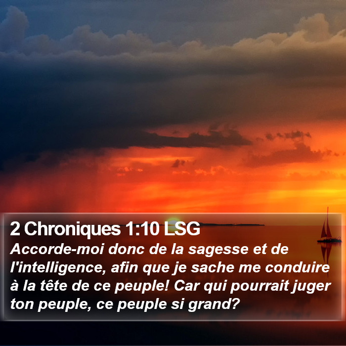 2 Chroniques 1:10 LSG Bible Study