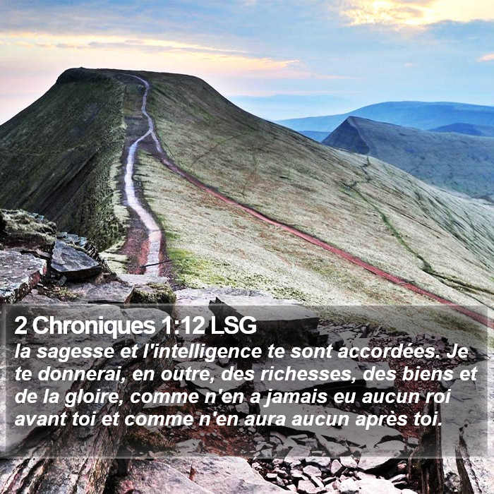 2 Chroniques 1:12 LSG Bible Study