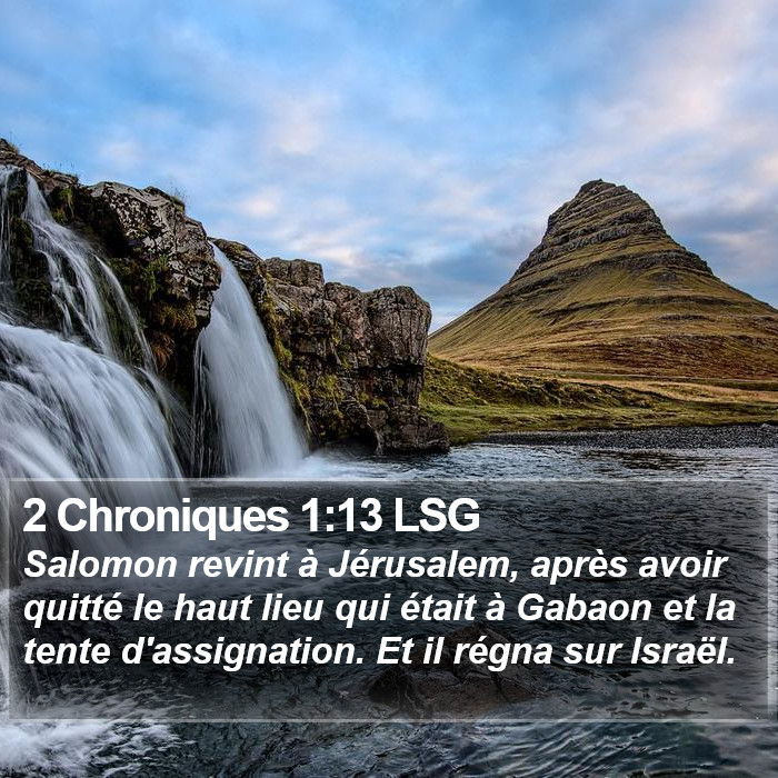 2 Chroniques 1:13 LSG Bible Study