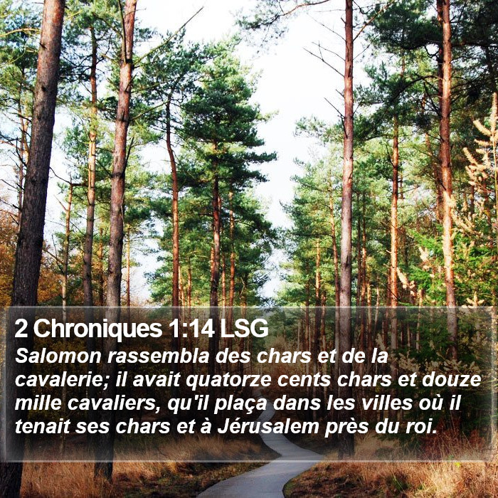 2 Chroniques 1:14 LSG Bible Study