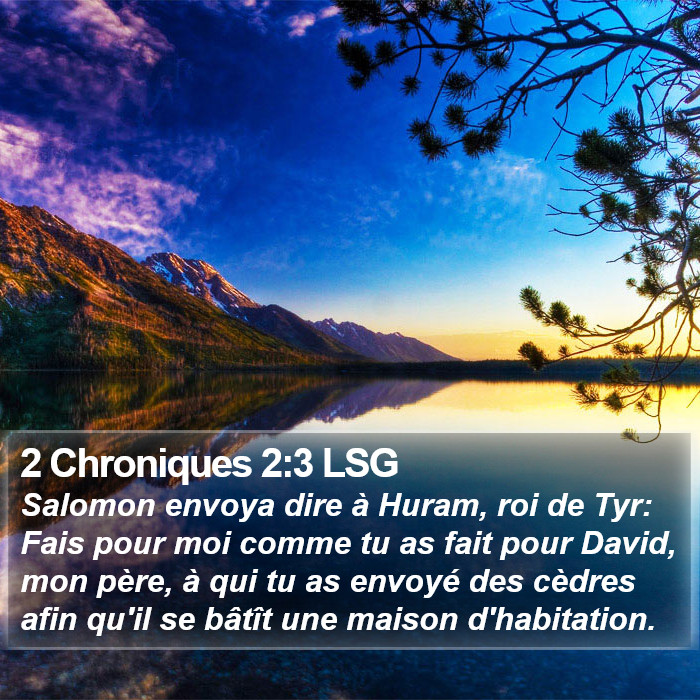 2 Chroniques 2:3 LSG Bible Study