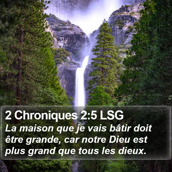 2 Chroniques 2:5 LSG Bible Study