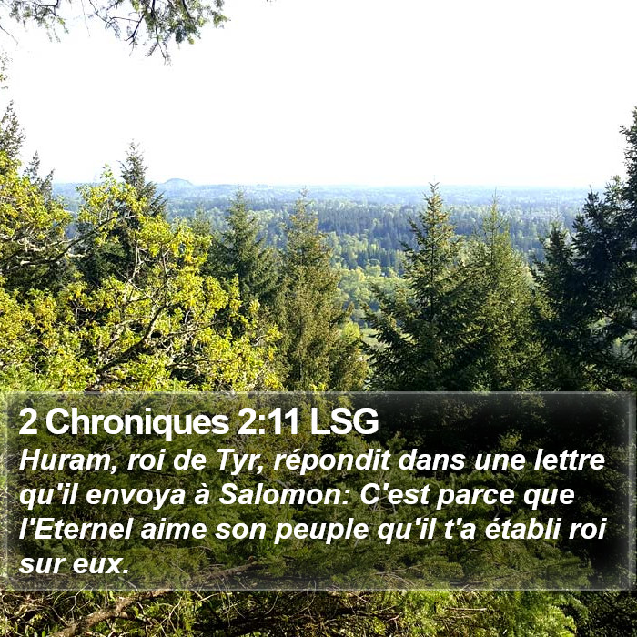 2 Chroniques 2:11 LSG Bible Study