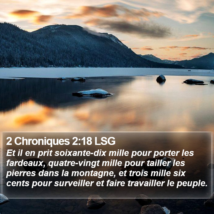 2 Chroniques 2:18 LSG Bible Study