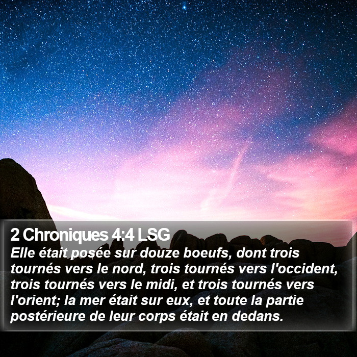 2 Chroniques 4:4 LSG Bible Study