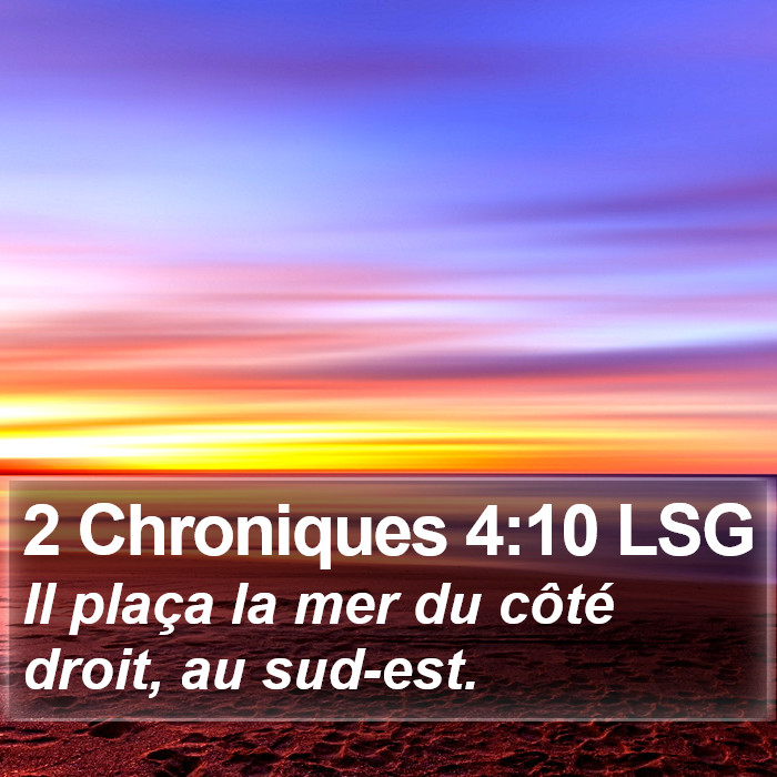 2 Chroniques 4:10 LSG Bible Study