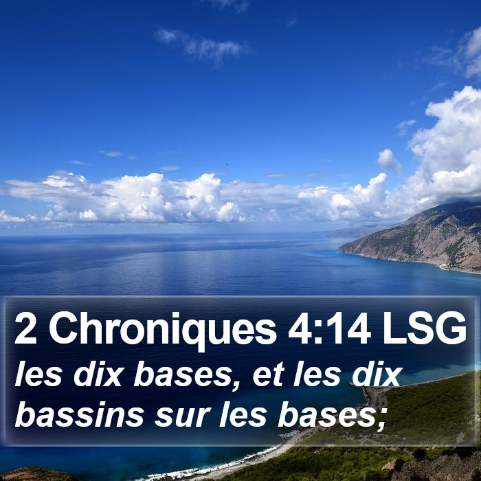 2 Chroniques 4:14 LSG Bible Study