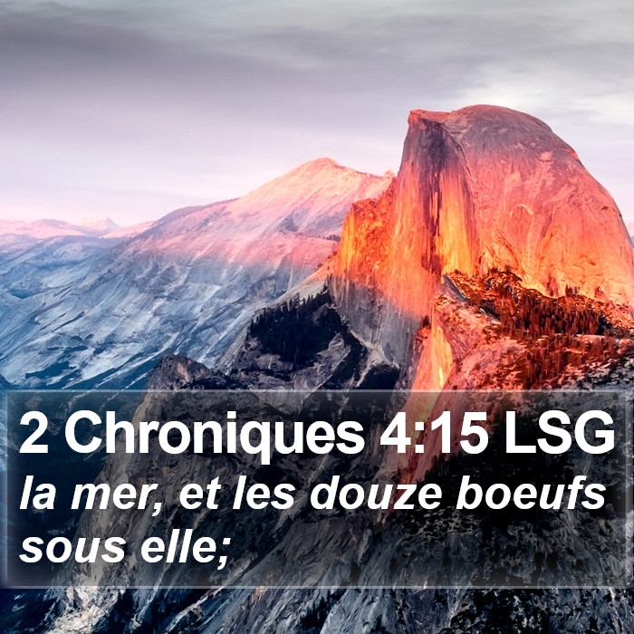2 Chroniques 4:15 LSG Bible Study