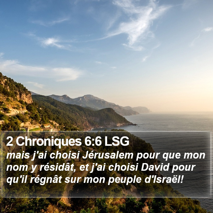 2 Chroniques 6:6 LSG Bible Study