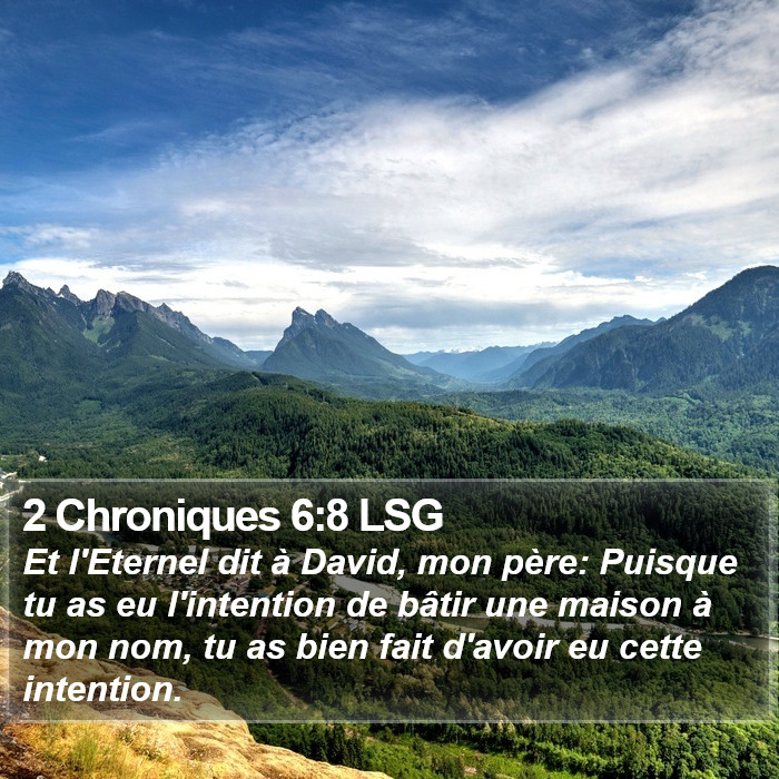 2 Chroniques 6:8 LSG Bible Study