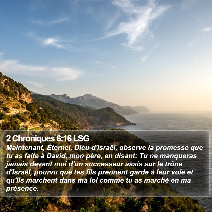 2 Chroniques 6:16 LSG Bible Study