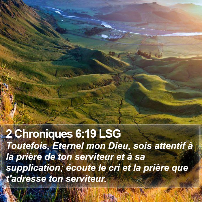 2 Chroniques 6:19 LSG Bible Study