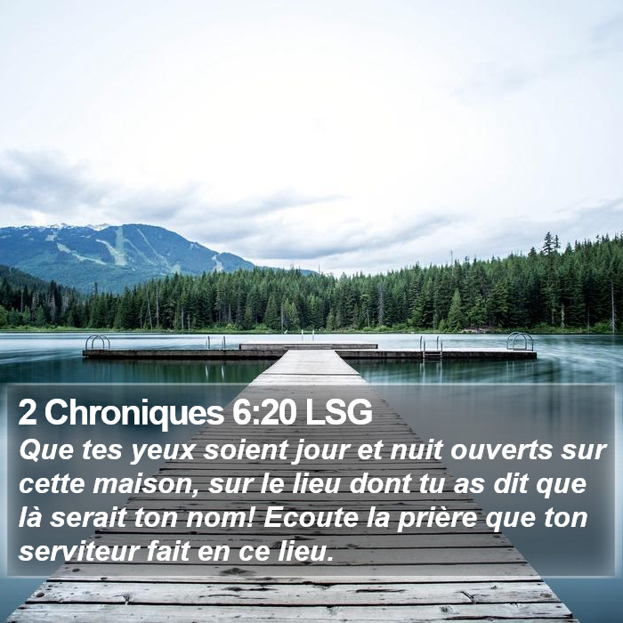 2 Chroniques 6:20 LSG Bible Study
