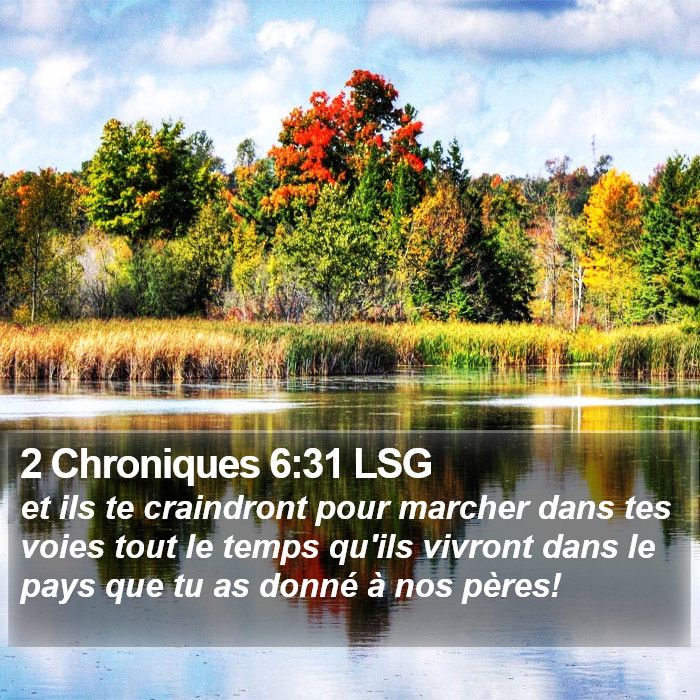2 Chroniques 6:31 LSG Bible Study