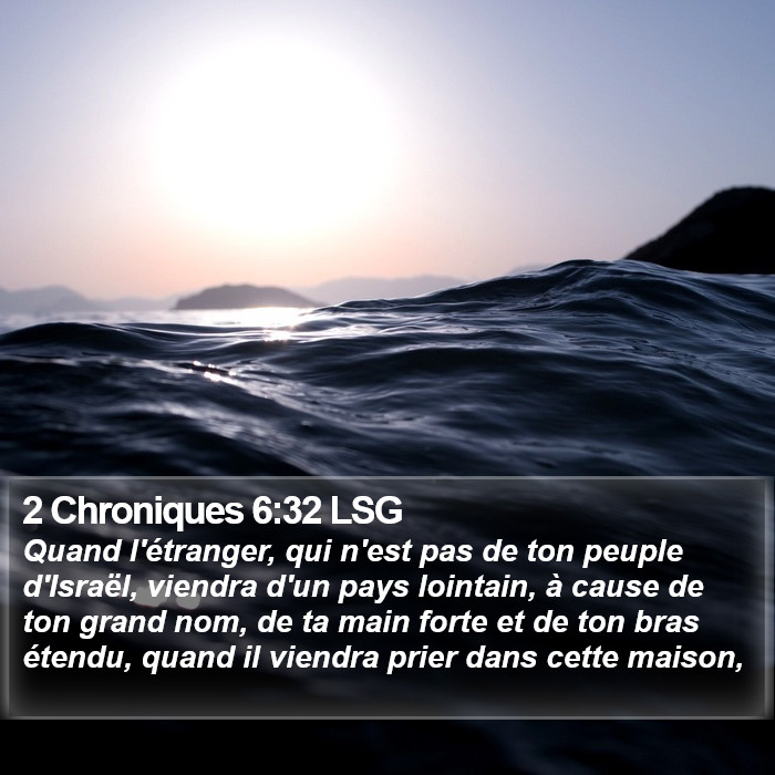 2 Chroniques 6:32 LSG Bible Study