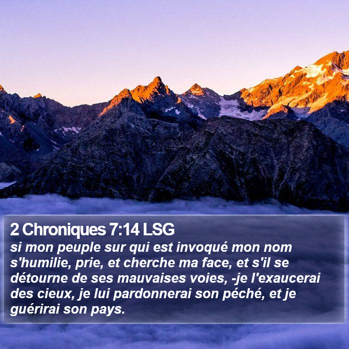 2 Chroniques 7:14 LSG Bible Study