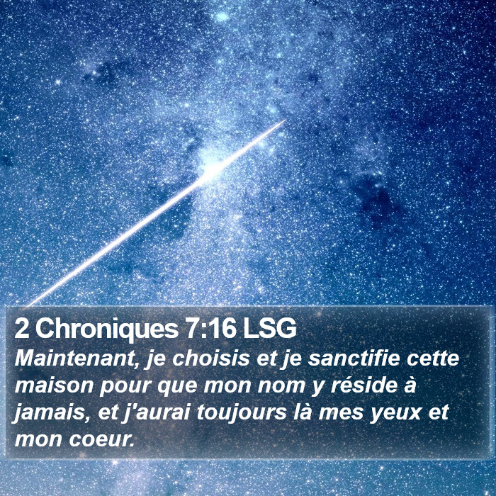 2 Chroniques 7:16 LSG Bible Study