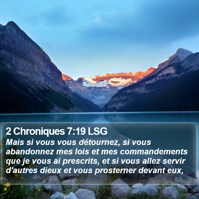 2 Chroniques 7:19 LSG Bible Study