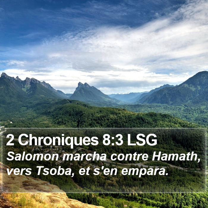 2 Chroniques 8:3 LSG Bible Study