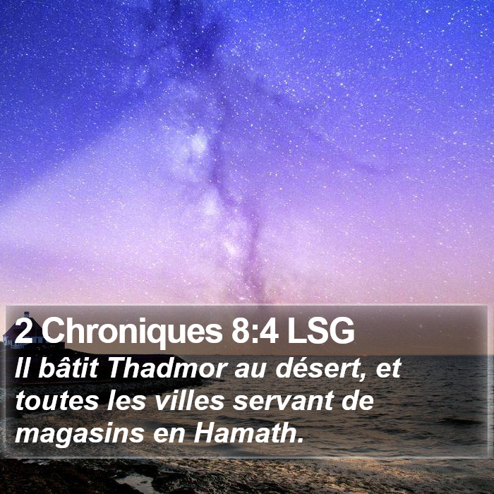 2 Chroniques 8:4 LSG Bible Study