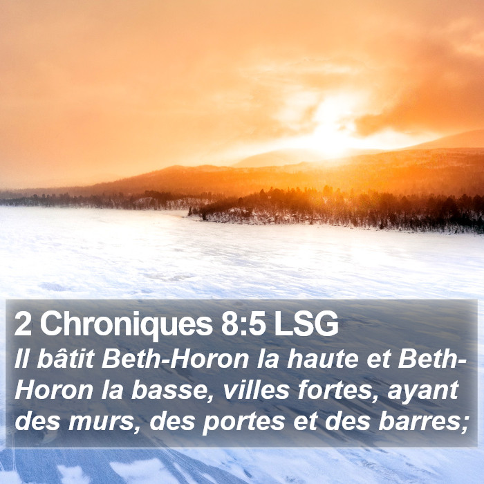 2 Chroniques 8:5 LSG Bible Study