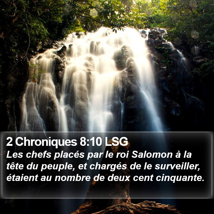 2 Chroniques 8:10 LSG Bible Study