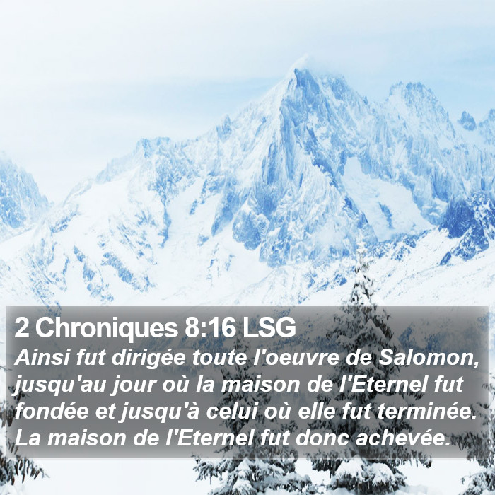 2 Chroniques 8:16 LSG Bible Study