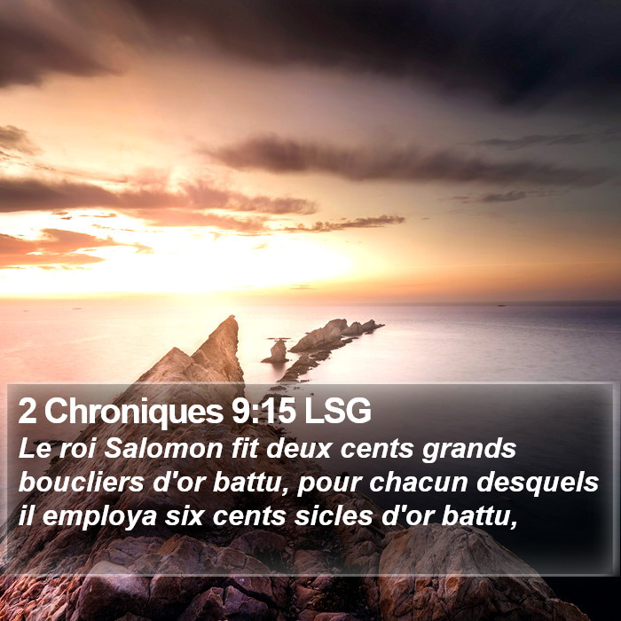 2 Chroniques 9:15 LSG Bible Study