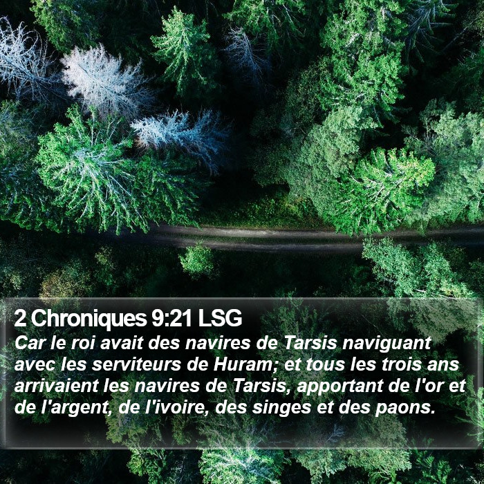 2 Chroniques 9:21 LSG Bible Study