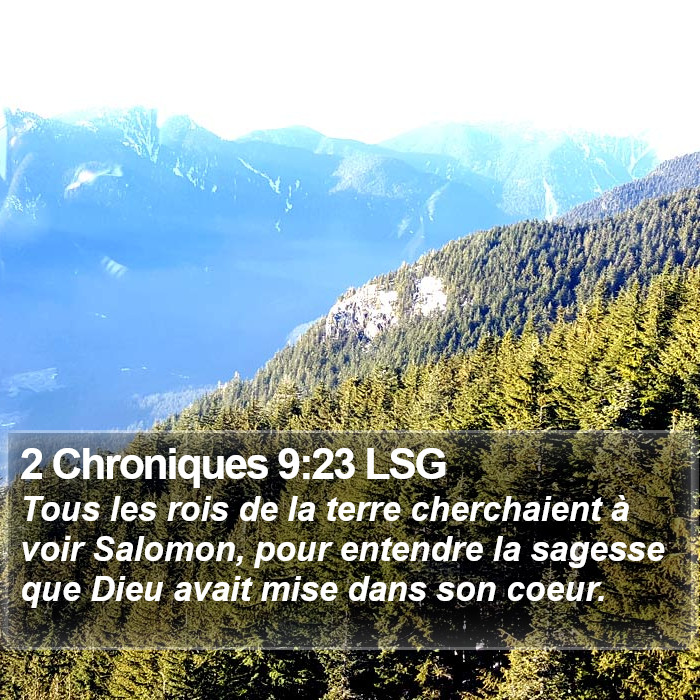 2 Chroniques 9:23 LSG Bible Study