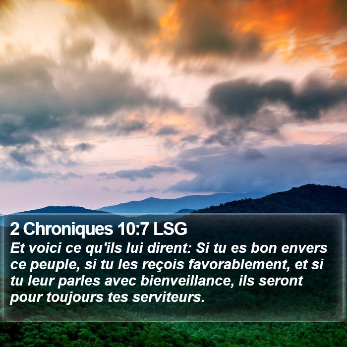 2 Chroniques 10:7 LSG Bible Study