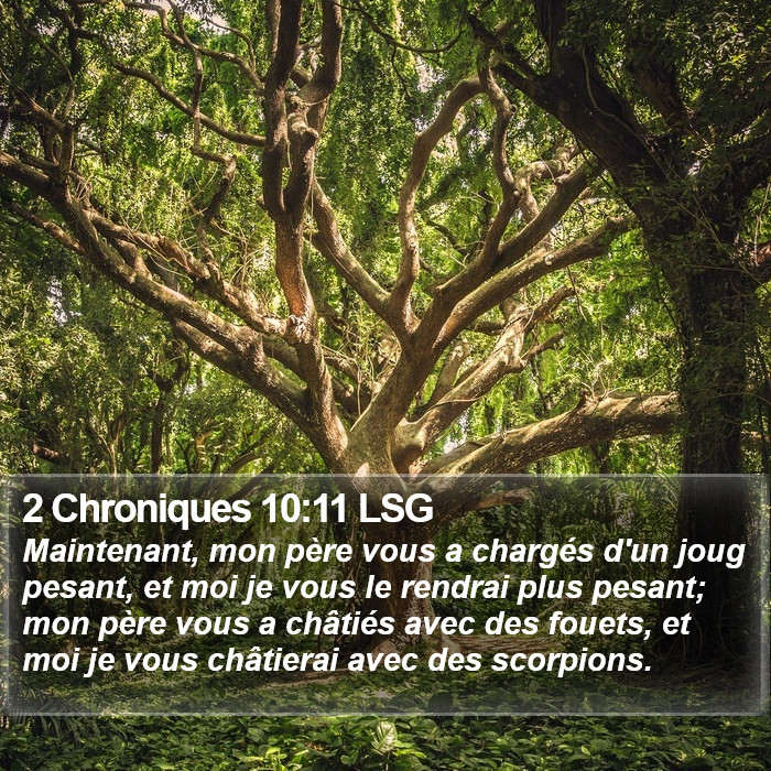 2 Chroniques 10:11 LSG Bible Study