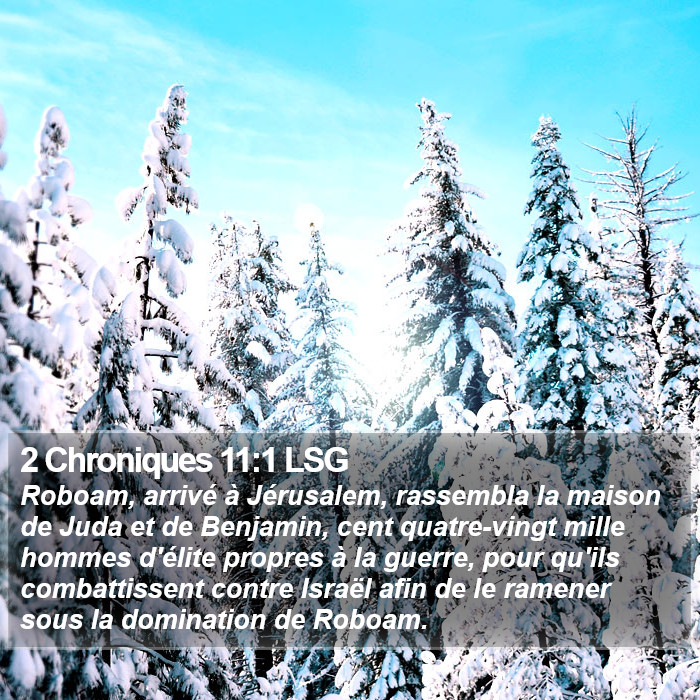 2 Chroniques 11:1 LSG Bible Study