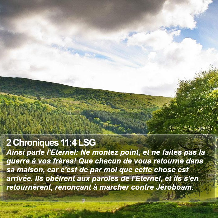 2 Chroniques 11:4 LSG Bible Study