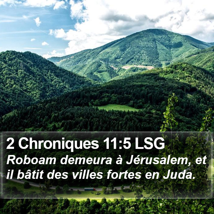 2 Chroniques 11:5 LSG Bible Study