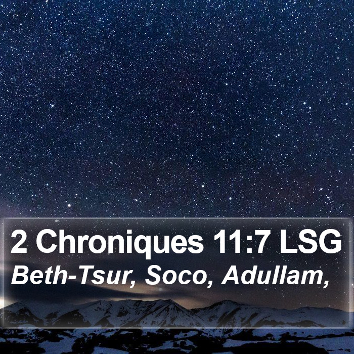 2 Chroniques 11:7 LSG Bible Study