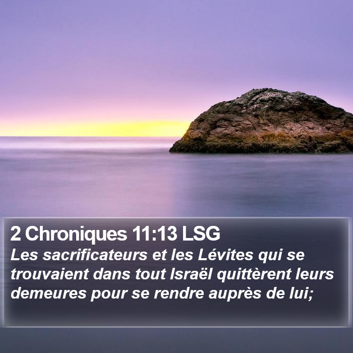 2 Chroniques 11:13 LSG Bible Study