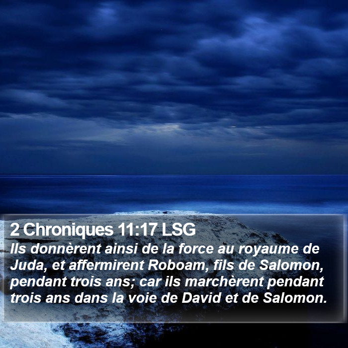 2 Chroniques 11:17 LSG Bible Study