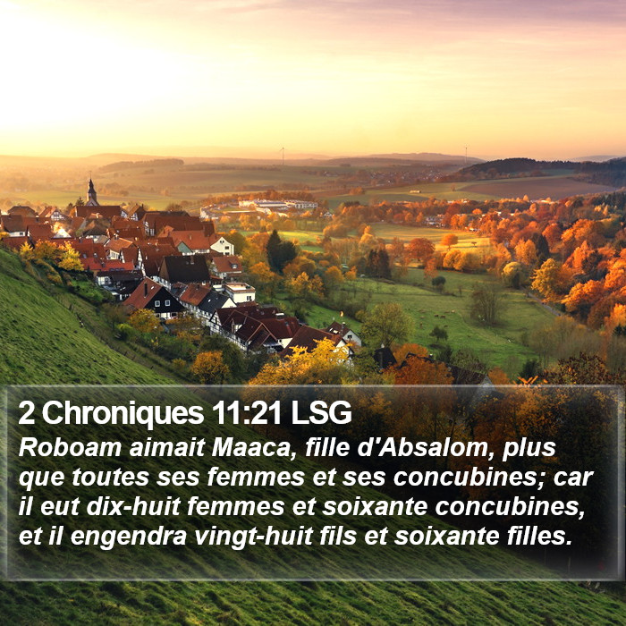 2 Chroniques 11:21 LSG Bible Study