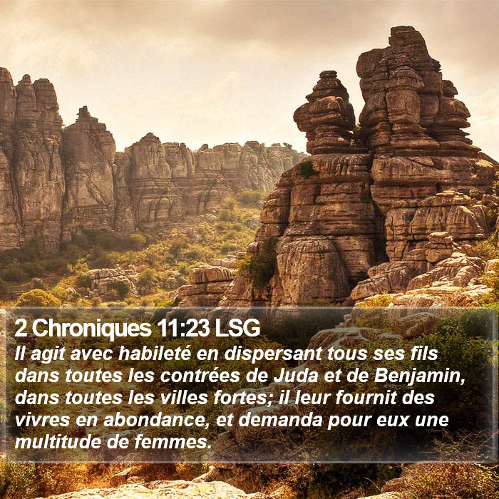 2 Chroniques 11:23 LSG Bible Study