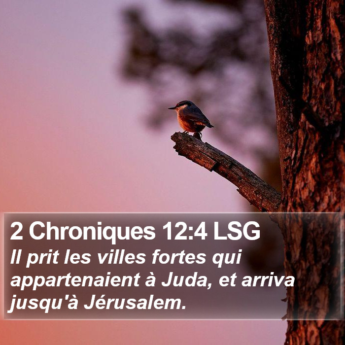 2 Chroniques 12:4 LSG Bible Study