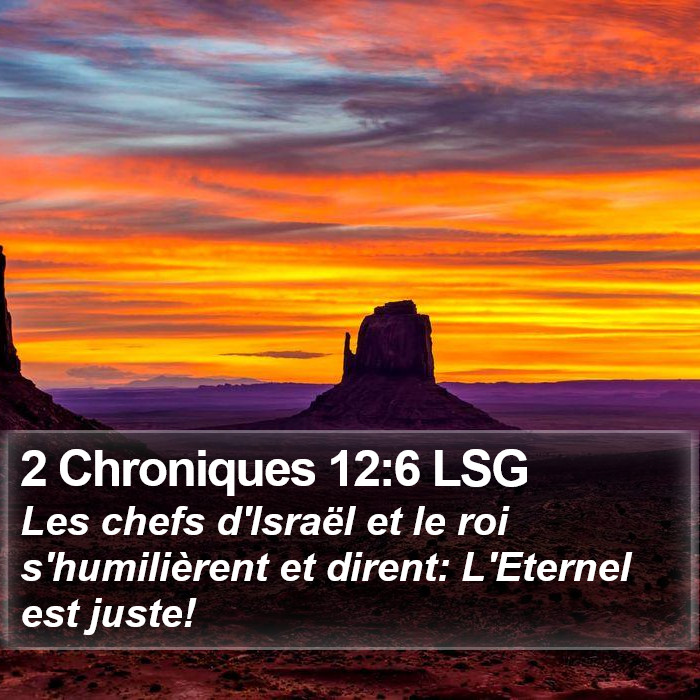 2 Chroniques 12:6 LSG Bible Study