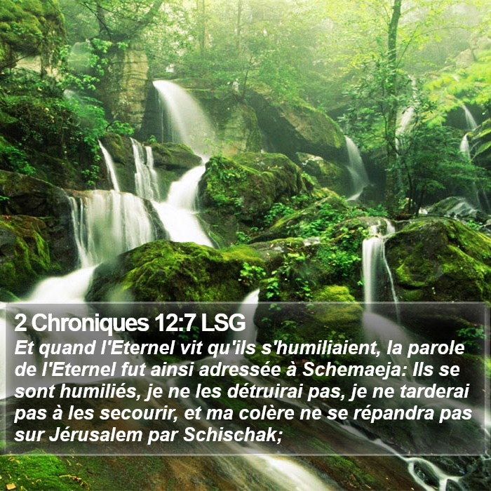 2 Chroniques 12:7 LSG Bible Study
