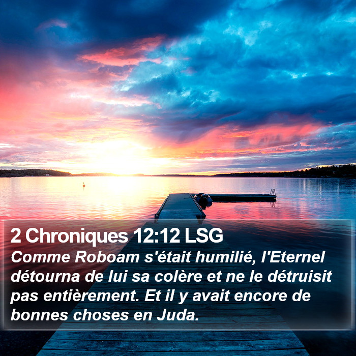 2 Chroniques 12:12 LSG Bible Study
