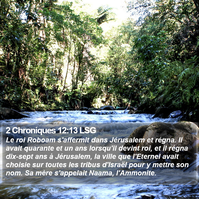 2 Chroniques 12:13 LSG Bible Study