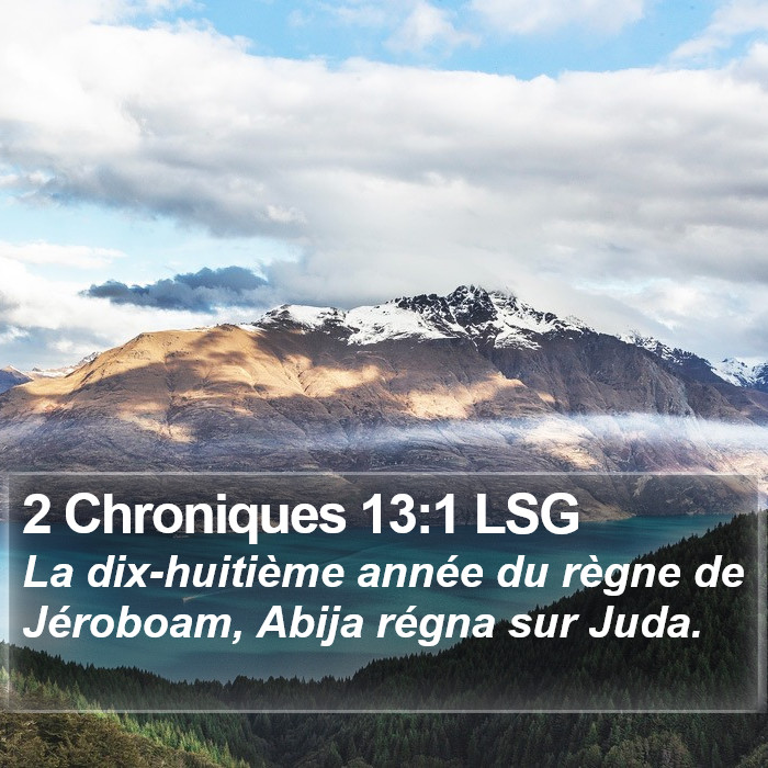 2 Chroniques 13:1 LSG Bible Study