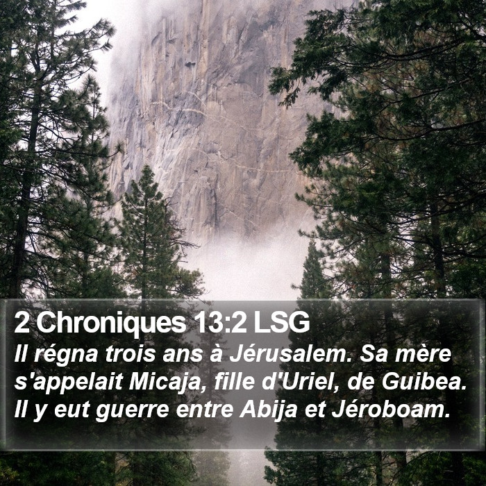 2 Chroniques 13:2 LSG Bible Study