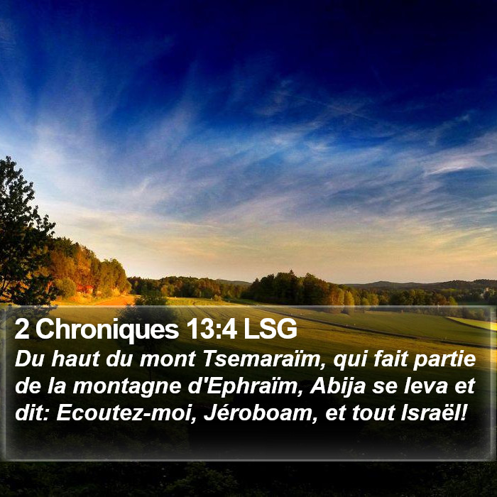2 Chroniques 13:4 LSG Bible Study